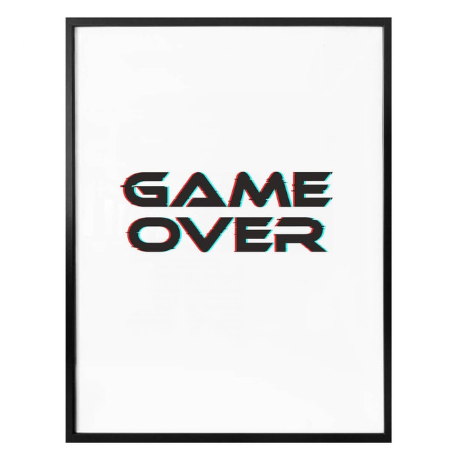 Poster Game Over - Glitch Effekt