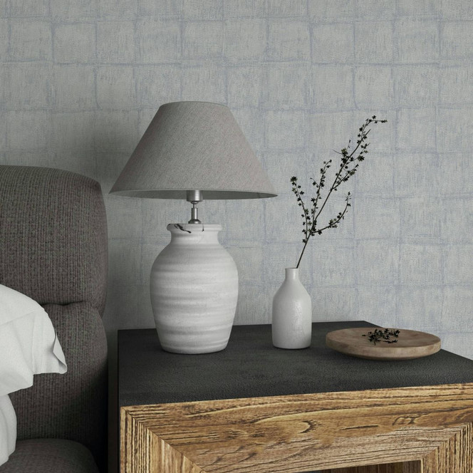 Vliestapete mit Rechtecken blau Grafisch