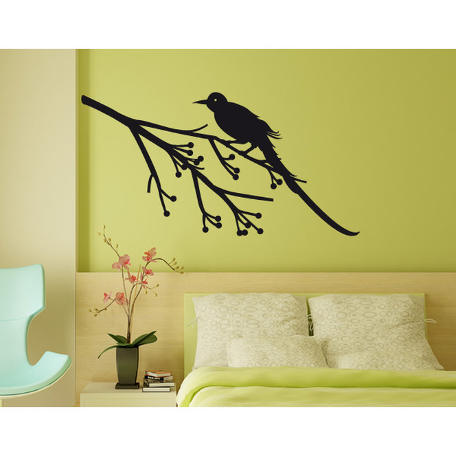 Wandtattoo Vogel auf Ast