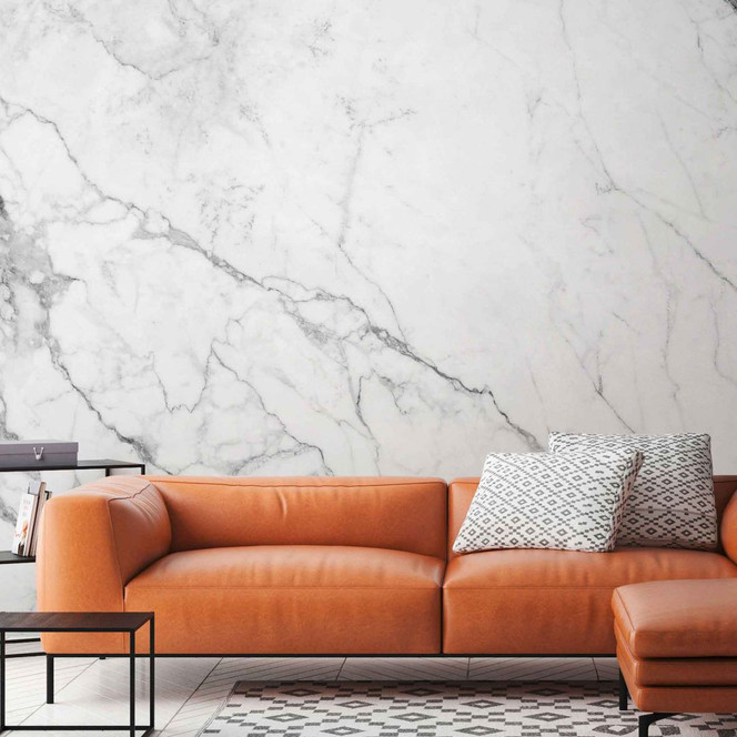 Fototapete Design MarbleGrey in weiss grau - Vliestapete Designwalls 2 - 2.55x3.5 m