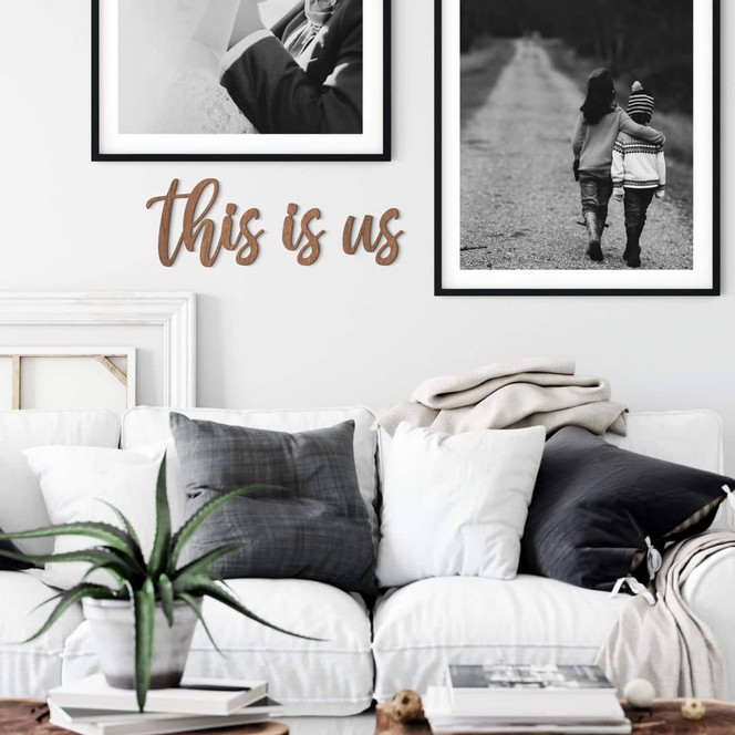 Holzbuchstaben Mahagoni This is us