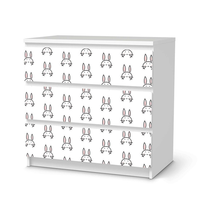 Klebefolie IKEA Malm Kommode 3 Schubladen - Hoppel- Bild 1