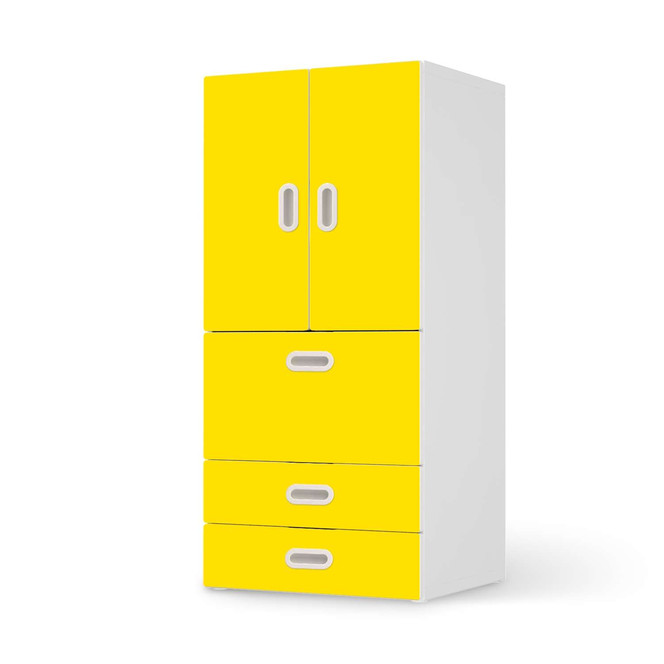 Möbelfolie IKEA Stuva / Fritids - 3 Schubladen und 2 kleinen Türen - Gelb Dark- Bild 1