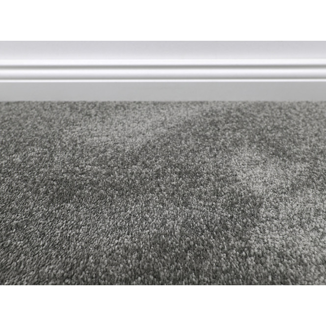 Riga Velours Teppichboden Meterware in Anthracite