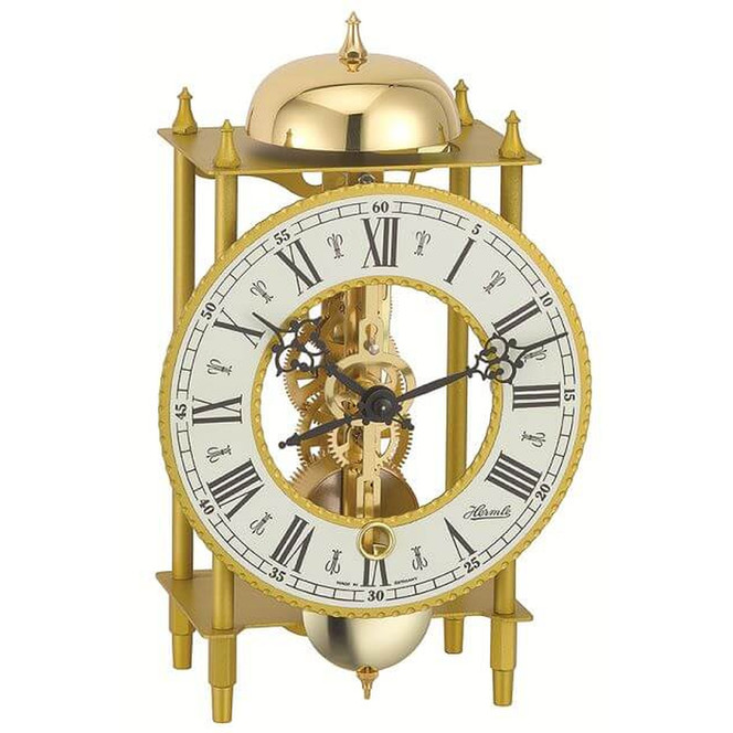 Tischuhr York Skelett gold-gold