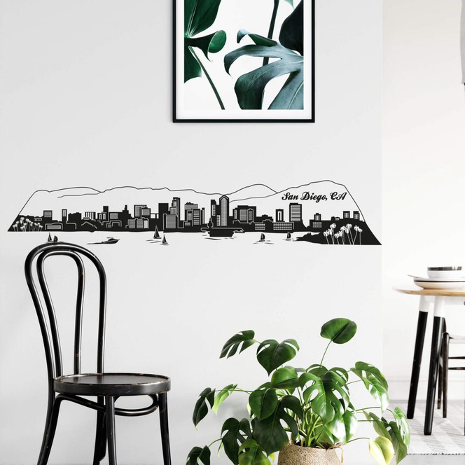 Wandtattoo San Diego Skyline