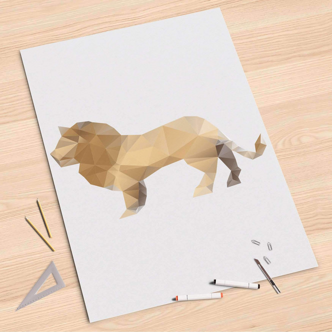 Folienbogen (80x120cm) - Origami Lion- Bild 1