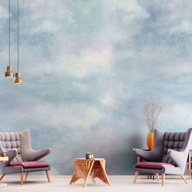 Fototapete mit Himmel mit Wolken, Blau Uni 3.40 x 2.12 m