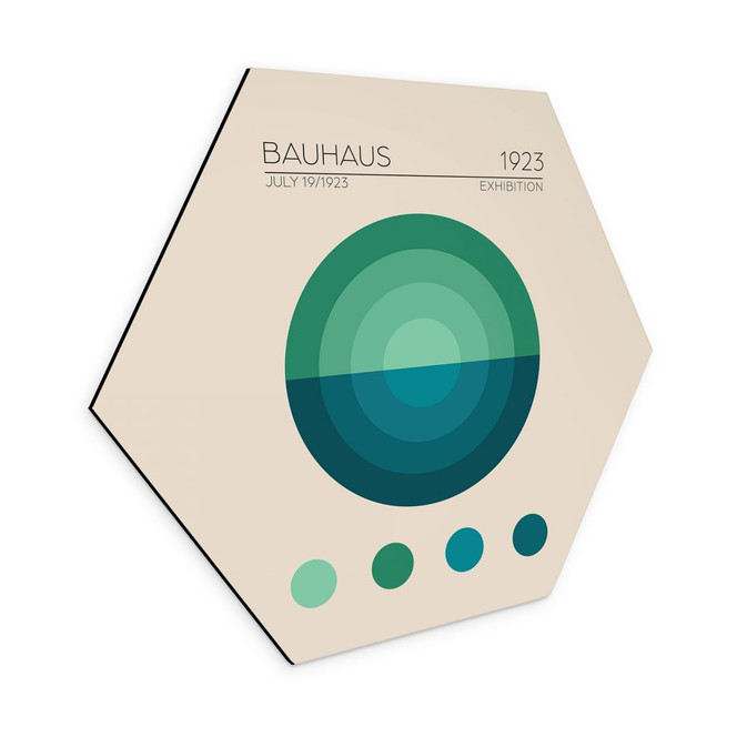 Hexagon Wandbild Bauhaus Mavi Daire - Tunaboylu - Alu-Dibond