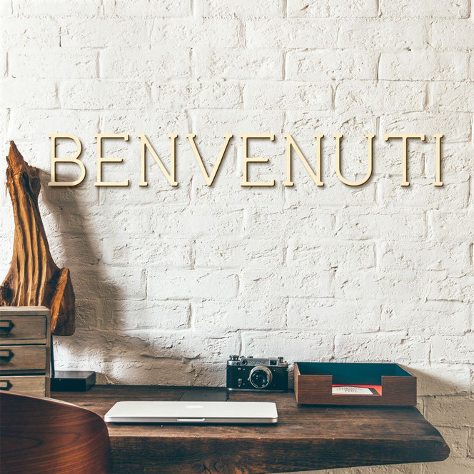 Holzbuchstaben Pappel - Benvenuti