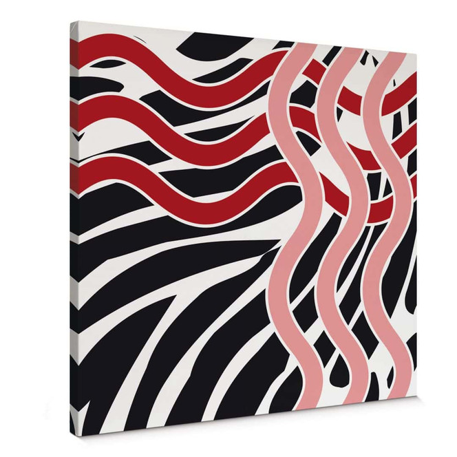 Leinwandbild Welle rot