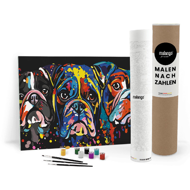 Malen nach Zahlen Leinwandbild - Hunde Homies