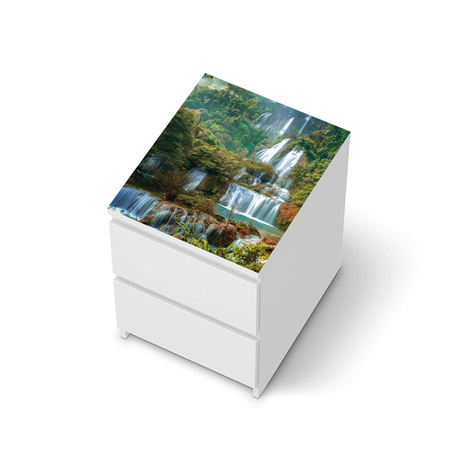 Möbelfolie IKEA Malm Kommode 2 Schubladen oben - Rainforest- Bild 1