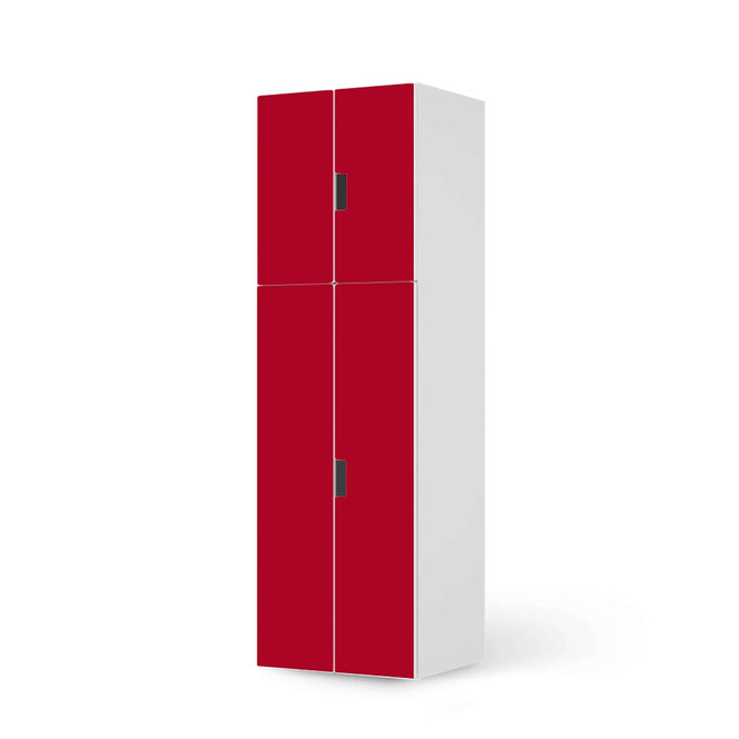 Möbelfolie IKEA Stuva / Malad - 2 grosse Türen und 2 kleine Türen - Rot Dark- Bild 1