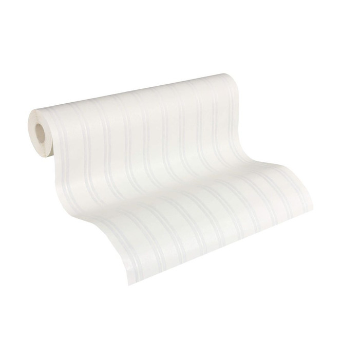 A.S. Création Vliestapete Meistervlies Streifentapete überstreichbar weiss