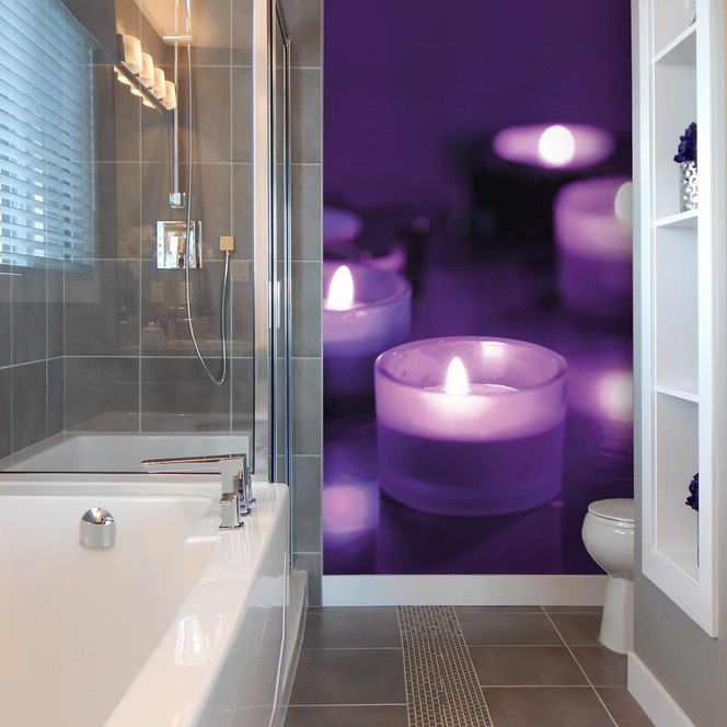 Fototapete Candle Berry - 144x260cm - Bild 1