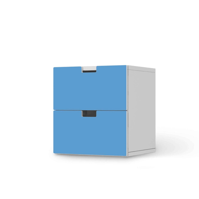 Klebefolie IKEA Stuva / Malad Kommode - 2 Schubladen - Blau Light- Bild 1