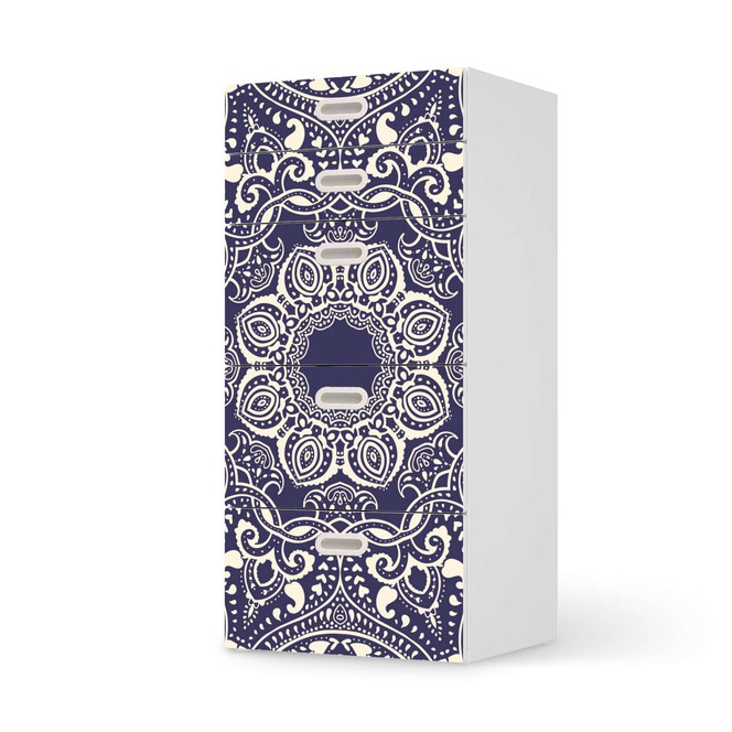 Möbel Klebefolie IKEA Stuva / Fritids Kommode - 5 Schubladen - Blue Mandala- Bild 1