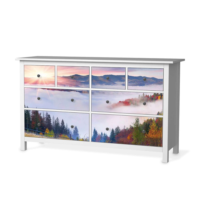 Möbelfolie IKEA Hemnes Kommode 8 Schubladen - Herbstwald- Bild 1