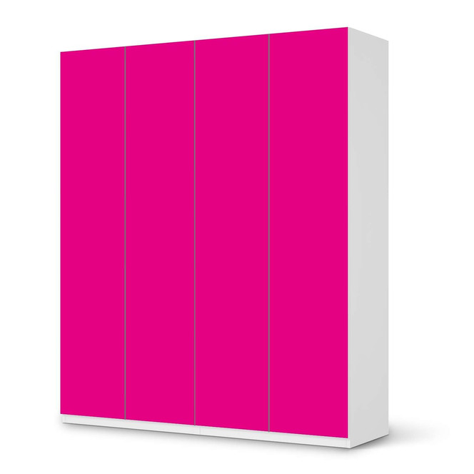 Möbelfolie IKEA Pax Schrank 236cm Höhe - 4 Türen - Pink Dark- Bild 1