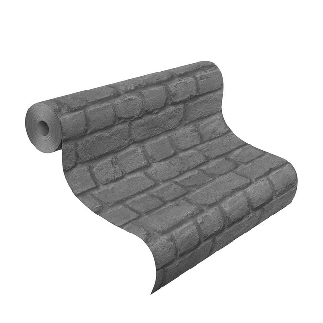 Rasch Steinoptik Papiertapete Kids & Teens 2016 Mauer schwarz