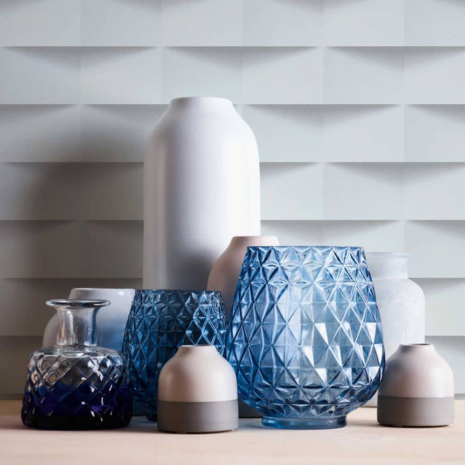 Selbstklebende Tapete & Möbelfolie - Modern, 3D Effekt - weiss - Rolle 840x53 cm