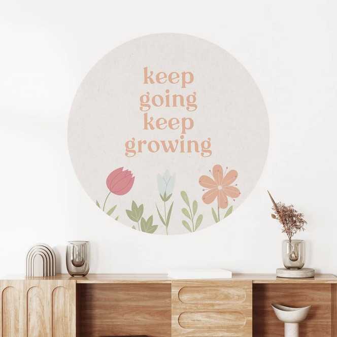 Wandtattoo Keep going keep growing - Rund