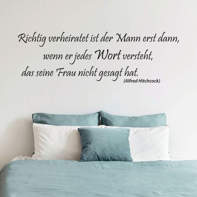Wandtattoo Richtig verheiratet...