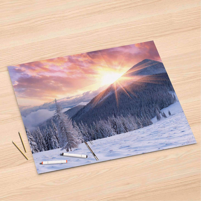 Folienbogen (120x80cm) - Zauberhafte Winterlandschaft- Bild 1
