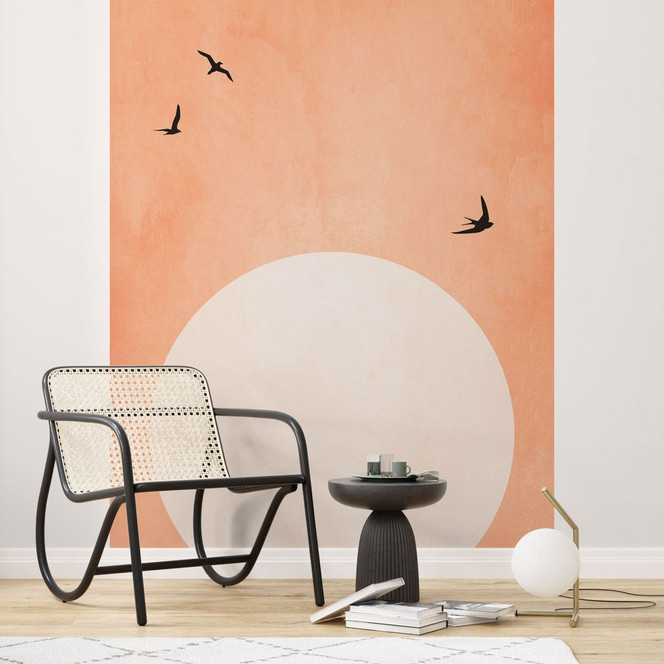 Fototapete Apricot Sonnenuntergang - Kubistika