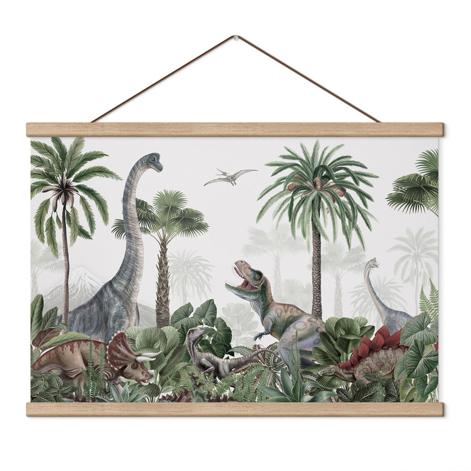 Kinderzimmer Stoffbild Abenteuer der Dinos - Kikki Belle