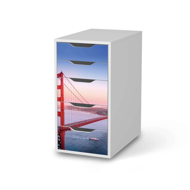 Klebefolie IKEA Alex 5 Schubladen - Golden Gate- Bild 1
