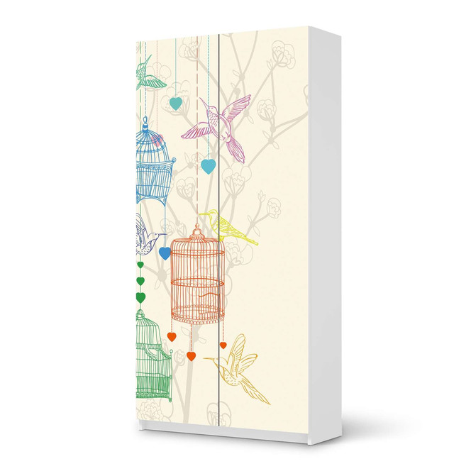 Klebefolie IKEA Pax Schrank 201cm Höhe - 2 Türen - Birdcage- Bild 1