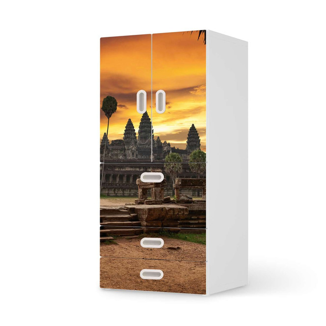 Möbelfolie IKEA Stuva / Fritids - 3 Schubladen und 2 kleinen Türen - Angkor Wat- Bild 1