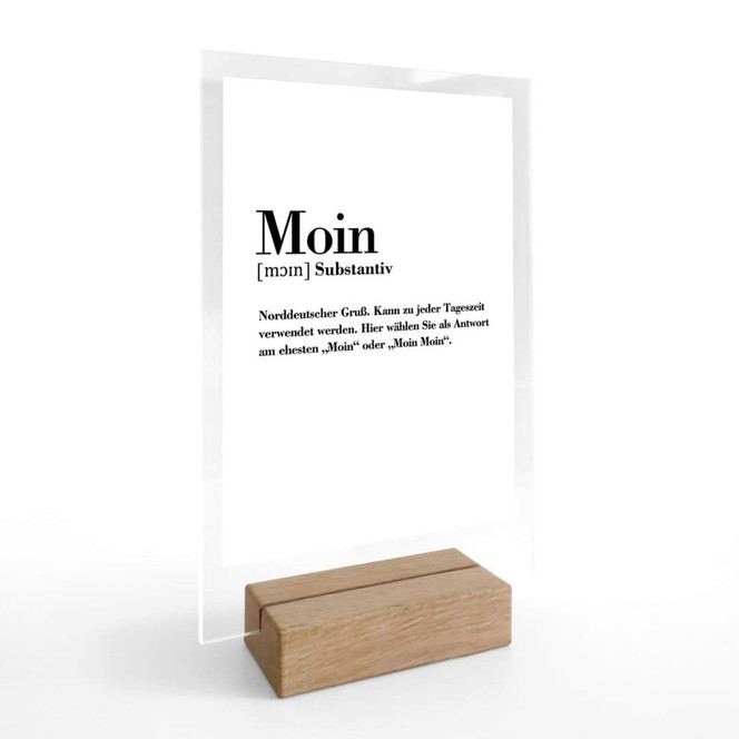 Tischaufsteller Grammatik - Moin
