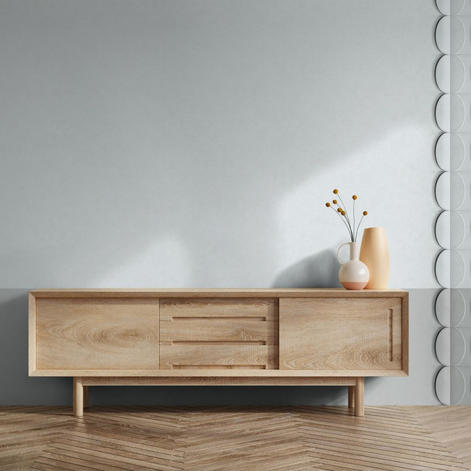 Bordüre in Grau, Grafisch für Wohnzimmer, Schlafzimmer 5.00 x 0.177 m