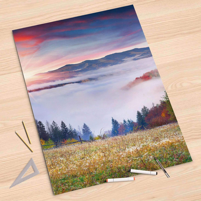 Folienbogen (80x120cm) - Herbstwald- Bild 1
