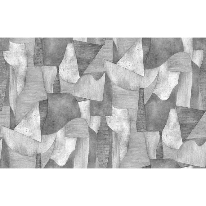 Fototapete Bildtapete Abstrakte Geometrie in Grau mit Betonoptik und Struktur 2.7 x 4.24 m