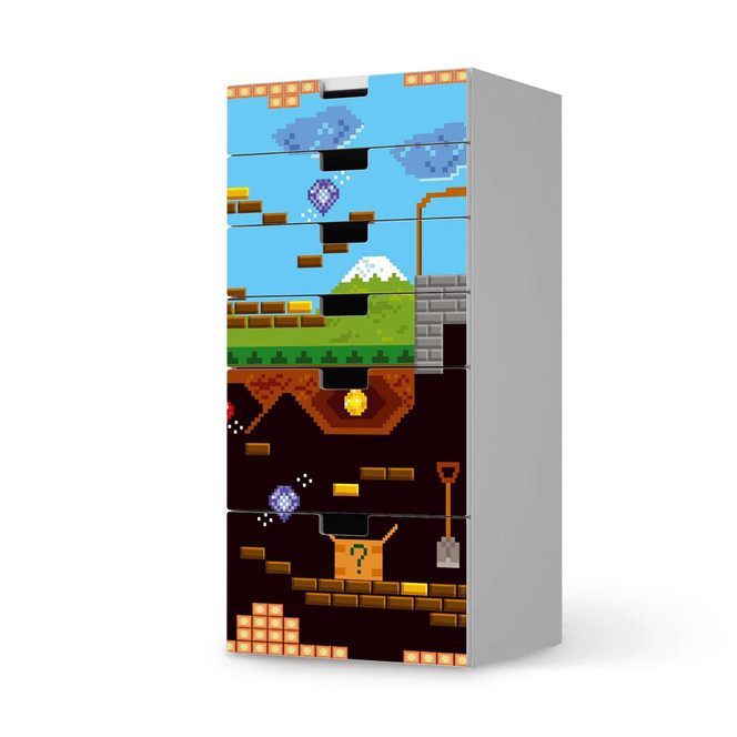 Klebefolie IKEA Stuva / Malad Kommode - 6 Schubladen - Pixelmania- Bild 1