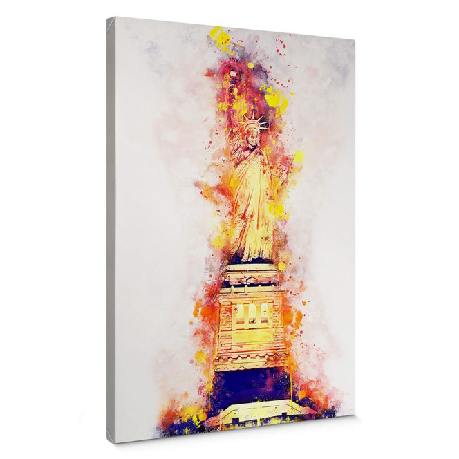 Leinwandbild Hugonnard - Watercolour: Statue of Liberty