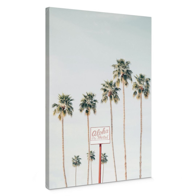 Leinwandbild Palmen am Hotel Aloha - Sisi & Seb
