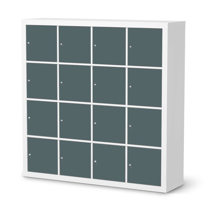 Möbelfolie IKEA Kallax Regal 16 Türen - Blaugrau Light- Bild 1