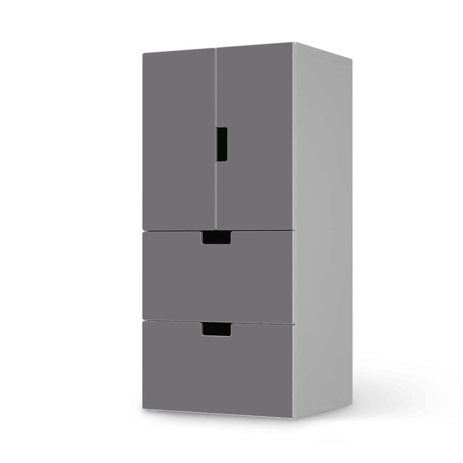 Möbelfolie IKEA Stuva / Malad - 2 Schubladen und 2 kleine Türen - Grau Light- Bild 1