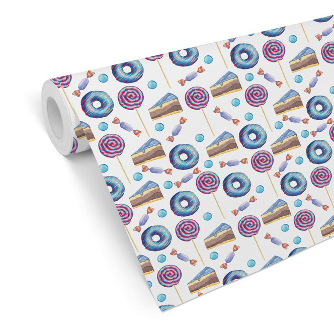 Mustertapete Die süsse Welt der Naschereien 02