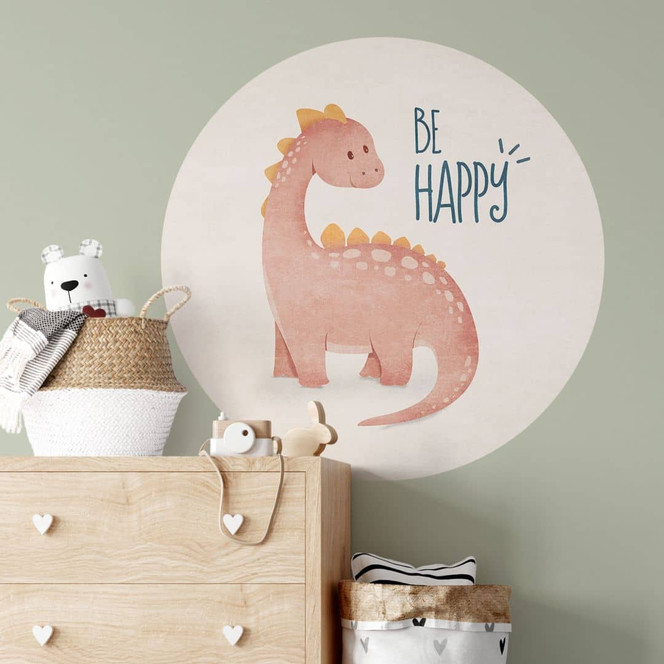Wandtattoo Dino Be Happy - Brachiosaurus - Tunaboylu - Rund
