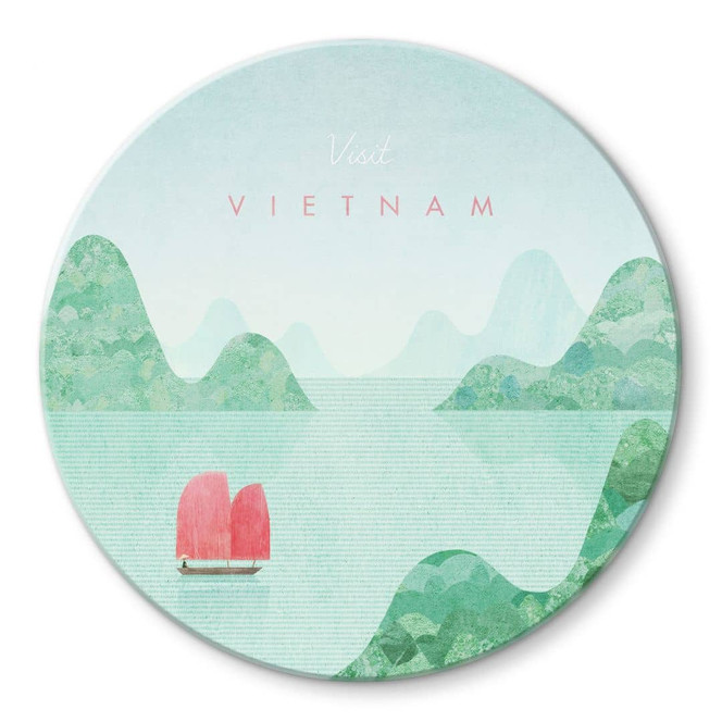 Glasbild Halong-Bucht auf Vietnam-Reisen - Rivers - Rund