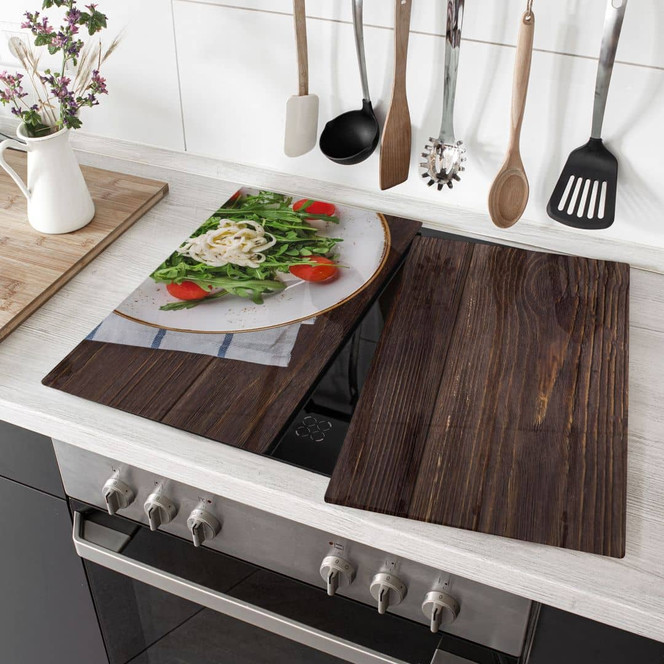 Herdabdeckplatte - Rucola und Tomaten