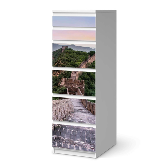 Klebefolie IKEA Malm Kommode 6 Schubladen (schmal) - The Great Wall- Bild 1