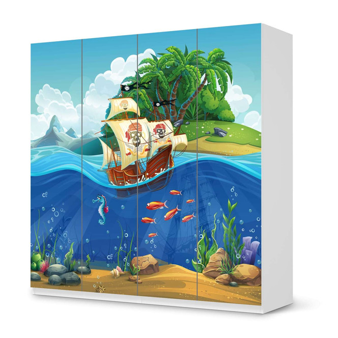 Klebefolie IKEA Pax Schrank 201cm Höhe - 4 Türen - Pirates- Bild 1