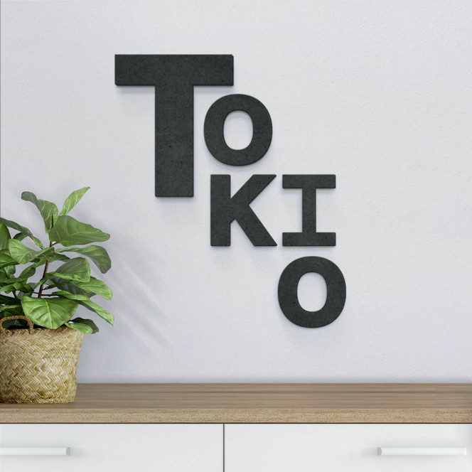MDF-Holzbuchstaben Tokio mixed